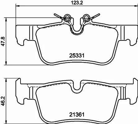 HELLA KLOCKI HAMULCOWE 8DB 355 021-681 