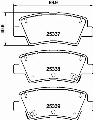 HELLA KLOCKI HAMULCOWE 8DB 355 019-981 