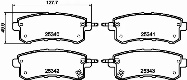 HELLA PAGID KLOCKI HAMULCOWE 8DB 355 019-541 