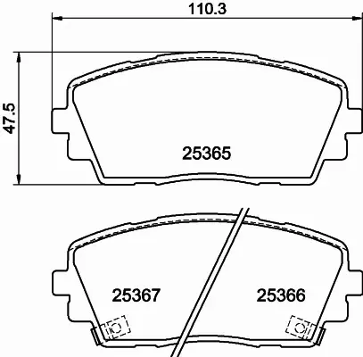 HELLA PAGID KLOCKI HAMULCOWE 8DB 355 020-611 