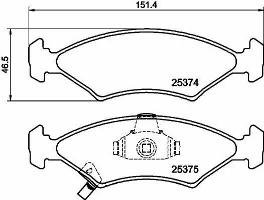 HELLA PAGID KLOCKI HAMULCOWE 8DB 355 019-891 