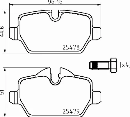 HELLA PAGID KLOCKI HAMULCOWE 8DB 355 020-111 