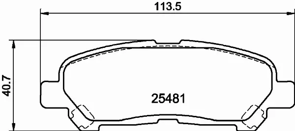 HELLA PAGID KLOCKI HAMULCOWE 8DB 355 020-131 