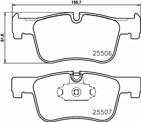 HELLA KLOCKI HAMULCOWE 8DB 355 019-771 