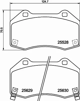 HELLA PAGID KLOCKI HAMULCOWE 8DB 355 025-891 