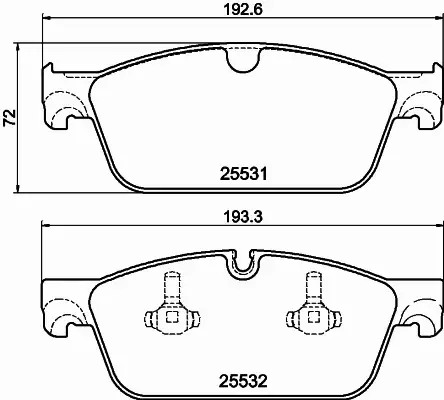 HELLA PAGID KLOCKI HAMULCOWE 8DB 355 020-141 