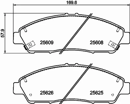 HELLA PAGID KLOCKI HAMULCOWE 8DB 355 020-211 