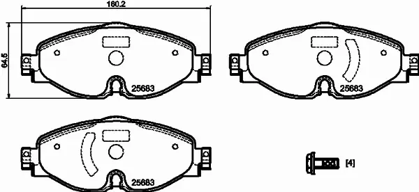 HELLA PAGID KLOCKI HAMULCOWE 8DB 355 023-171 