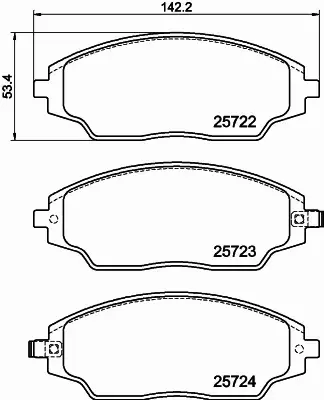 HELLA PAGID KLOCKI HAMULCOWE 8DB 355 023-241 