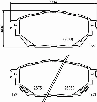 HELLA PAGID KLOCKI HAMULCOWE 8DB 355 039-471 