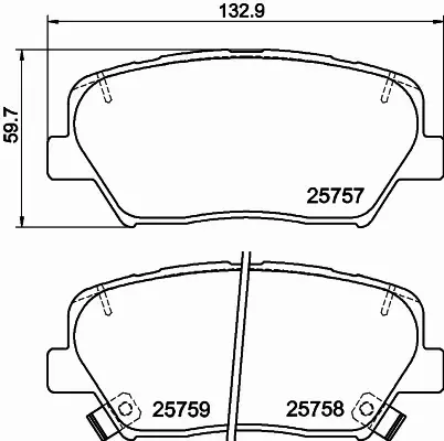 HELLA KLOCKI HAMULCOWE 8DB 355 020-871 