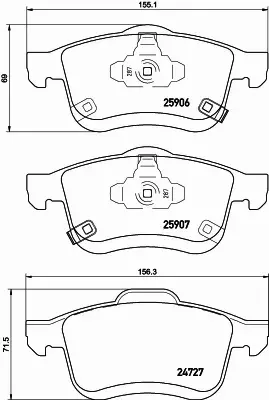 HELLA PAGID KLOCKI HAMULCOWE 8DB 355 021-451 