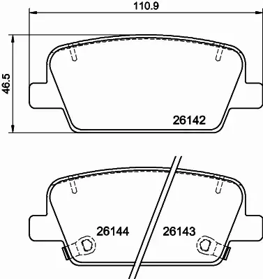 HELLA PAGID KLOCKI HAMULCOWE 8DB 355 040-081 