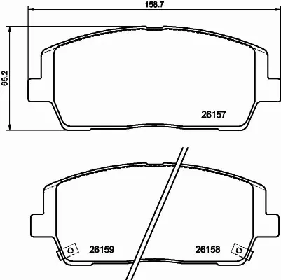 HELLA PAGID KLOCKI HAMULCOWE 8DB 355 040-011 