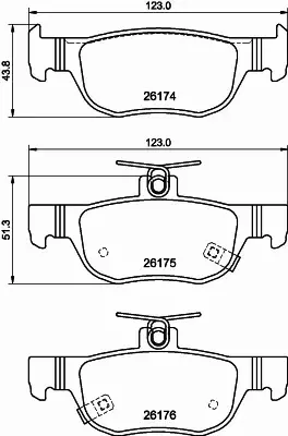 HELLA KLOCKI HAMULCOWE 8DB 355 040-101 