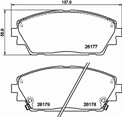 HELLA PAGID KLOCKI HAMULCOWE 8DB 355 040-271 