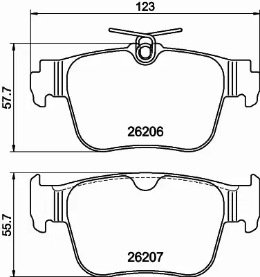 HELLA KLOCKI HAMULCOWE 8DB 355 040-851 