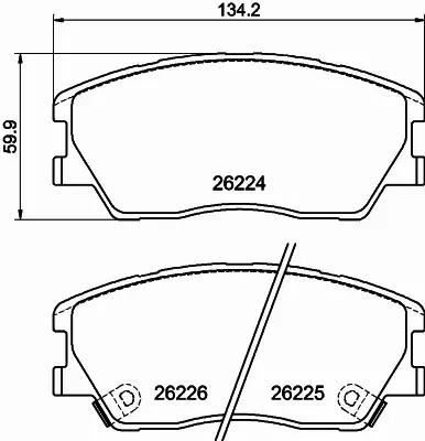 HELLA PAGID KLOCKI HAMULCOWE 8DB 355 040-591 