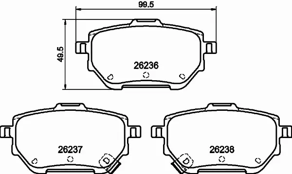 HELLA PAGID KLOCKI HAMULCOWE 8DB 355 040-711 