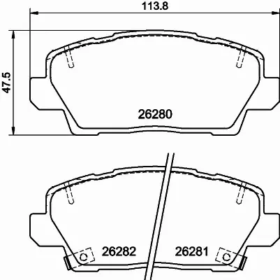 HELLA PAGID KLOCKI HAMULCOWE 8DB 355 040-841 