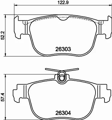 HELLA PAGID KLOCKI HAMULCOWE 8DB 355 040-981 