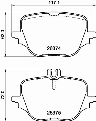 HELLA PAGID KLOCKI HAMULCOWE 8DB 355 041-021 