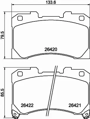 HELLA PAGID KLOCKI HAMULCOWE 8DB 355 041-061 