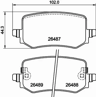 HELLA PAGID KLOCKI HAMULCOWE 8DB 355 042-851 