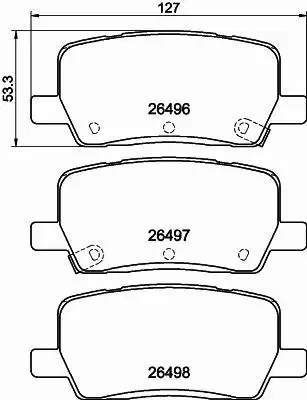 HELLA PAGID KLOCKI HAMULCOWE 8DB 355 042-701 