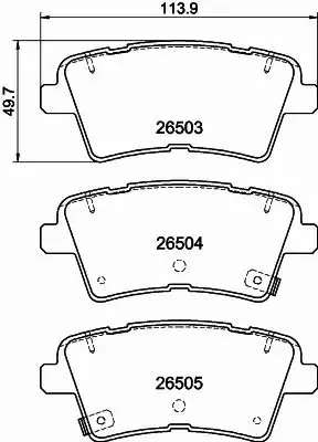 HELLA PAGID KLOCKI HAMULCOWE 8DB 355 044-231 