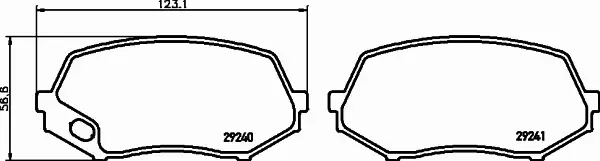 HELLA PAGID KLOCKI HAMULCOWE 8DB 355 005-591 