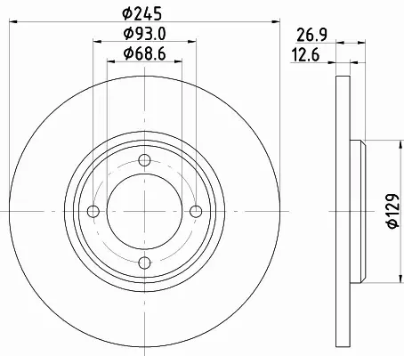 HELLA PAGID TARCZA HAMULCOWA 8DD 355 100-021 