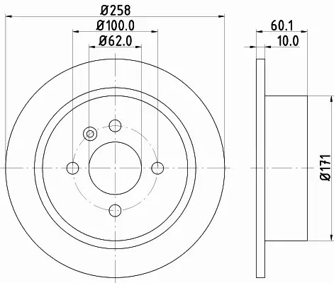 HELLA PAGID TARCZA HAMULCOWA 8DD 355 100-351 