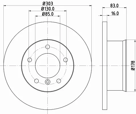 HELLA TARCZA HAMULCOWA 8DD 355 100-391 