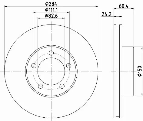 HELLA PAGID TARCZA HAMULCOWA 8DD 355 100-911 