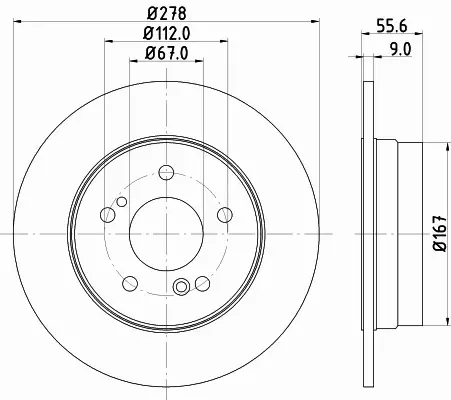 HELLA TARCZA HAMULCOWA 8DD 355 101-011 