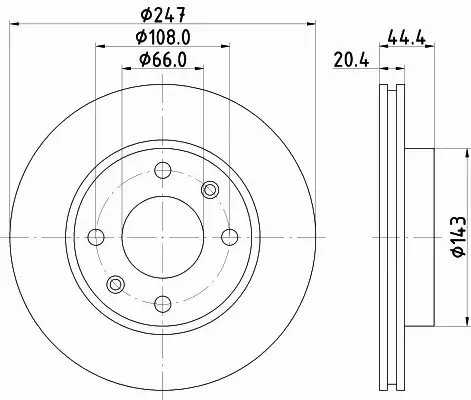 HELLA PAGID TARCZA HAMULCOWA 8DD 355 101-081 