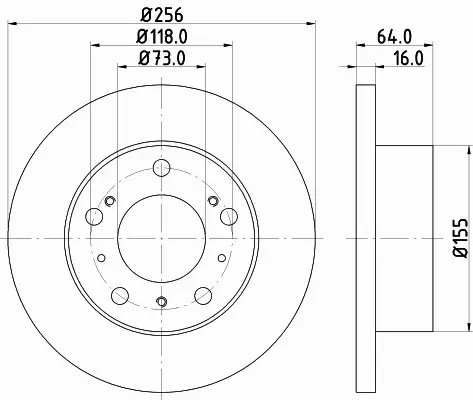 HELLA PAGID TARCZA HAMULCOWA 8DD 355 101-121 