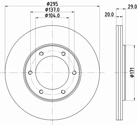 HELLA PAGID TARCZA HAMULCOWA 8DD 355 101-191 