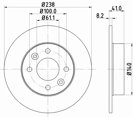 HELLA PAGID TARCZA HAMULCOWA 8DD 355 101-221 