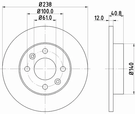 HELLA TARCZA HAMULCOWA 8DD 355 101-241 