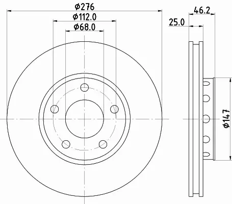 HELLA PAGID TARCZA HAMULCOWA 8DD 355 101-361 