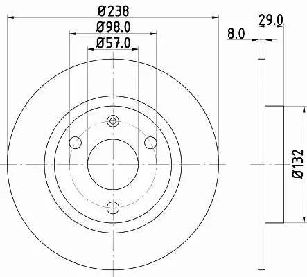 HELLA TARCZA HAMULCOWA 8DD 355 101-451 