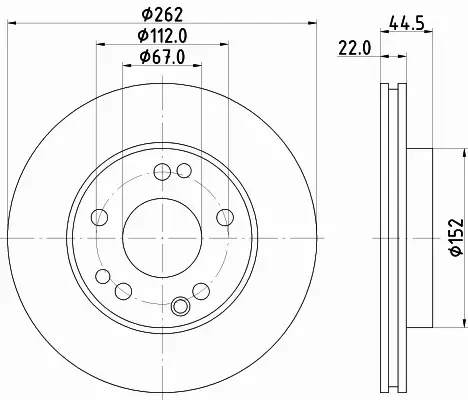 HELLA PAGID TARCZA HAMULCOWA 8DD 355 101-461 