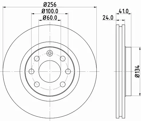 HELLA PAGID TARCZA HAMULCOWA 8DD 355 101-501 