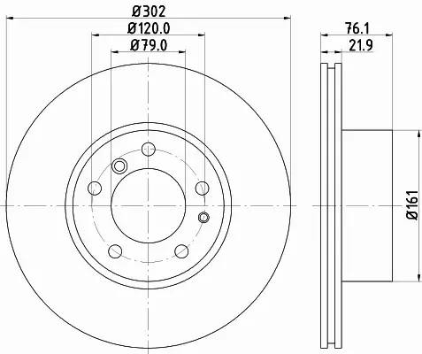 HELLA PAGID TARCZA HAMULCOWA 8DD 355 101-711 