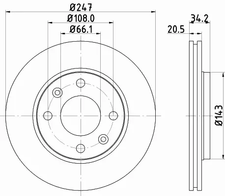 HELLA TARCZA HAMULCOWA 8DD 355 101-801 