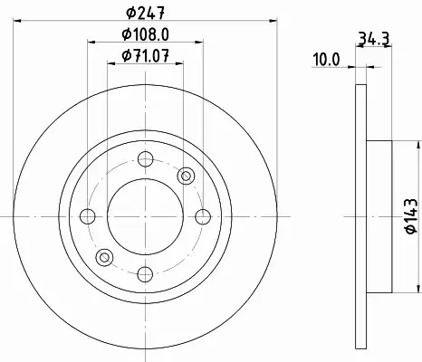 HELLA PAGID TARCZA HAMULCOWA 8DD 355 102-061 