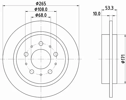 HELLA PAGID TARCZA HAMULCOWA 8DD 355 102-261 