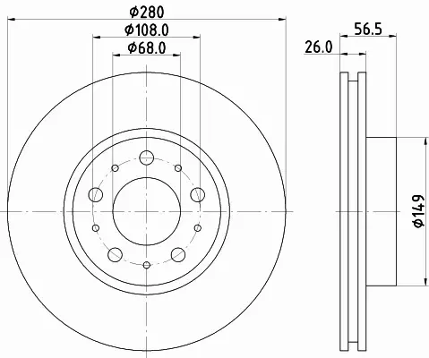 HELLA PAGID TARCZA HAMULCOWA 8DD 355 102-541 